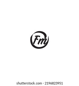 FM brush concept in high quality professional design that will print well across any print media