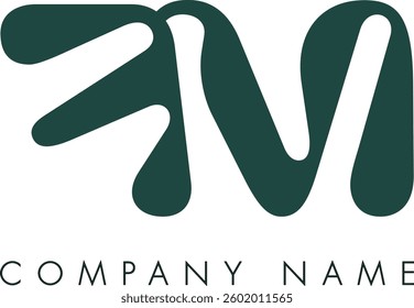 FM creative modern abstract letter logo vector design. Usable for your company or business and brand identity.