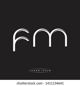 fm f m logo Initial Letter Split Lowercase