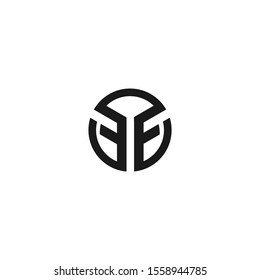 FM, FD FF letter logo vector