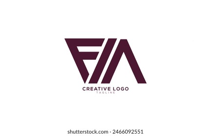 FM FIA Abstract initial monogram letter alphabet logo design