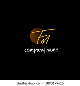  fm handwritten logo for identity