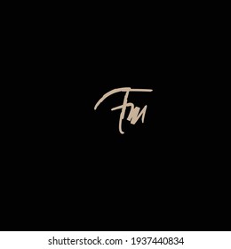 Fm handwritten logo for identity