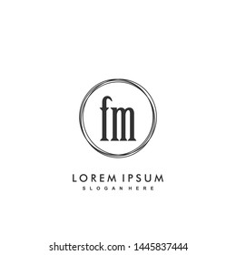 FM Initial beauty monogram logo vector