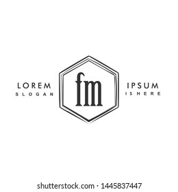 FM Initial beauty monogram logo vector