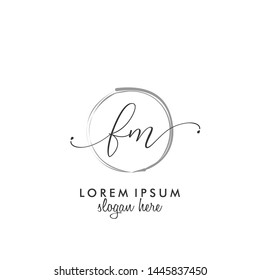 FM Initial beauty monogram logo vector