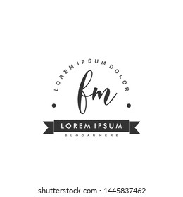 FM Initial beauty monogram logo vector