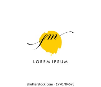 FM Initial beauty monogram logo vector