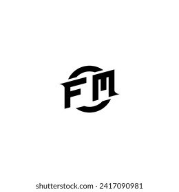FM initial game logo, banner design for your e-sports or streaming team