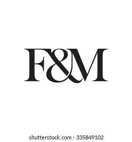 F&M Initial logo. Ampersand monogram logo