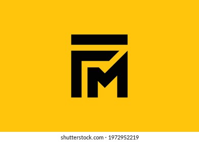 FM letter logo design on luxury background. MF monogram initials, letter logo concept. FM icon design. MF elegant and Professional black color letter icon design on background.