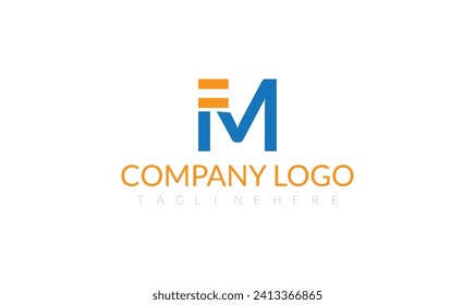 FM letter logo design on MF monogram initials, letter logo concept. FM icon design - eps 10