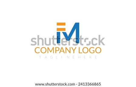 FM letter logo design on MF monogram initials, letter logo concept. FM icon design - eps 10