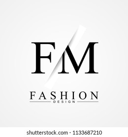 FM letter logo icon