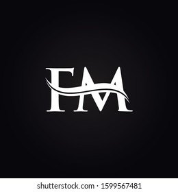 FM letter Type Logo Design vector Template. Abstract Letter FM logo Design