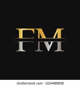 FM letter Type Logo Design vector Template. Abstract Letter FM logo Design