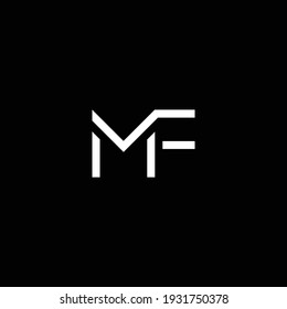 FM ‍abstract letters. Outstanding professional business awesome artistic branding company different colors illustration logo