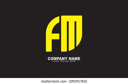 FM logo, abstract monogram letter logo design 