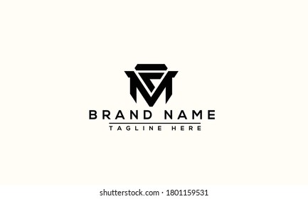 FM Logo Design Template Vector Graphic Branding Element.