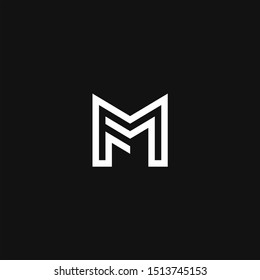 FM Logo monogram modern design template 