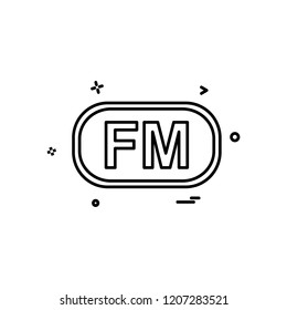FM Media icon design vector 