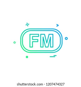 FM Media icon design vector 