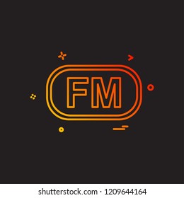 FM Media icon design vector 