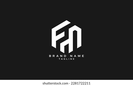 FM, MF, Abstract initial monogram letter alphabet logo design