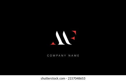 FM, MF alphabet letters logo monogram
