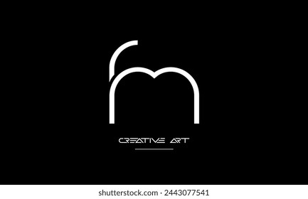 FM, MF, F, M abstract letters logo monogram