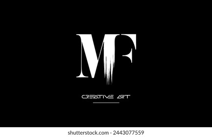 FM, MF, F, M letras abstractas logo monograma