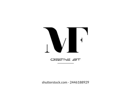 FM, MF, F, M Abstrakte Buchstaben Logo Monogramm