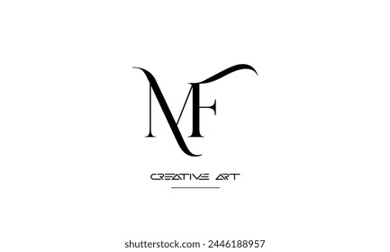 FM, MF, F, M abstract letters logo monogram