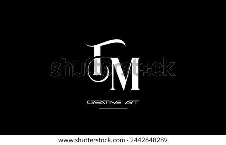 FM, MF, F, M abstract letters logo monogram