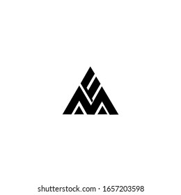 FM MF Letter Initial Logo Design