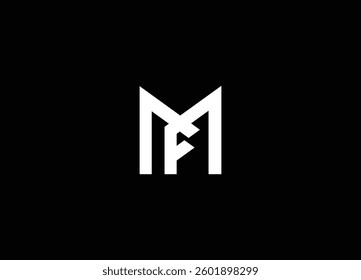 FM, MF, Letters Logo Monogram. Letter FM logo vector. letters mf or fm logo icon design vector design template. FM, MF letter logo design template elements. Modern abstract digital alphabet 