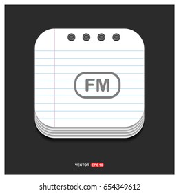 Fm radio frequency icon 