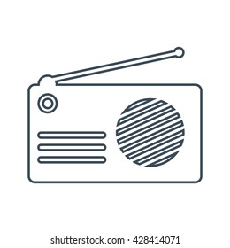FM radio Icon Isolated on White Background.vector illustration icon