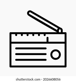 FM Radio Icon vector isolated on white background. perfect for any purposes