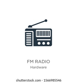 Fm radio icon vector. Trendy flat fm radio icon from hardware collection isolated on white background. Vector illustration can be used for web and mobile graphic design, logo, eps10