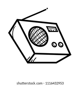 FM Radio Speaker Classic. Communication Icon in line art