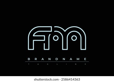 FM Technology Letter Logo Template. This tech letter logo is a graphic mark that uses letters to represent a technology company.