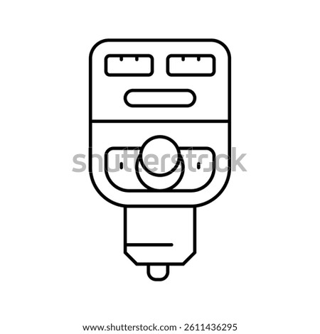 fm transmitter accessory line icon vector. fm transmitter accessory sign. isolated contour symbol black illustration