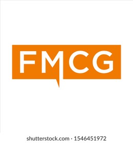 FMCG acronym. Letters logo. Fast moving consumer goods business concept FMCG LOGO 

