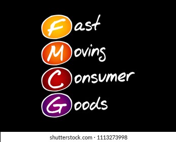 FMCG - Fast Moving Consumer Goods, acronym business concept