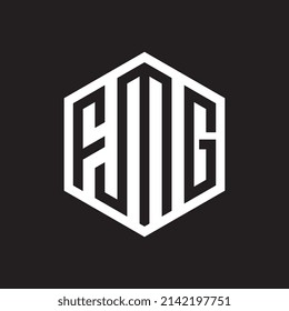 FMG letter logo design with hexagon shape, modern geometric monogram template, suitable for corporate branding, business identity, technology, finance, construction, and professional company icon.