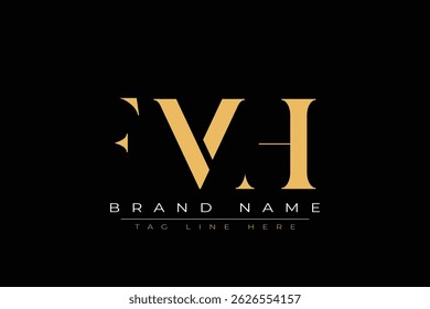 FMH abstract letter logo design. This logo is designed by three abstract letters.