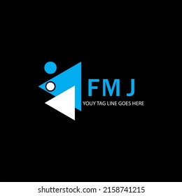 FMJ letter logo creative design with vector graphic