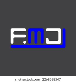FMJ Brief Logo kreatives Design mit Vektorgrafik, FMJ einfach und modern Logo.