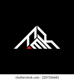 Logo de la carta FMK diseño creativo con gráfico vectorial, logotipo FMK simple y moderno en forma de triángulo.